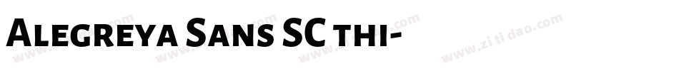Alegreya Sans SC thi字体转换